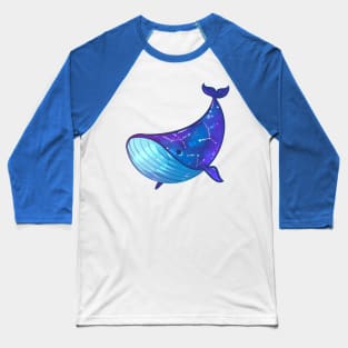 Galaxy Blue Whale Baseball T-Shirt